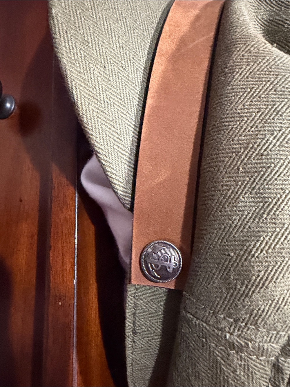 Brixton Olive Green Baker Boy Cap with Tan Band - Picture 3 of 7